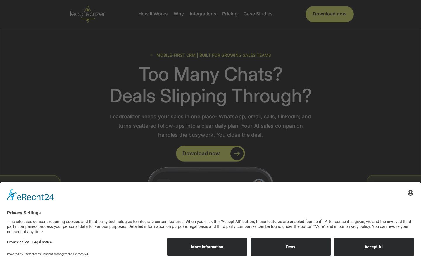 LeadRealizer Homepage