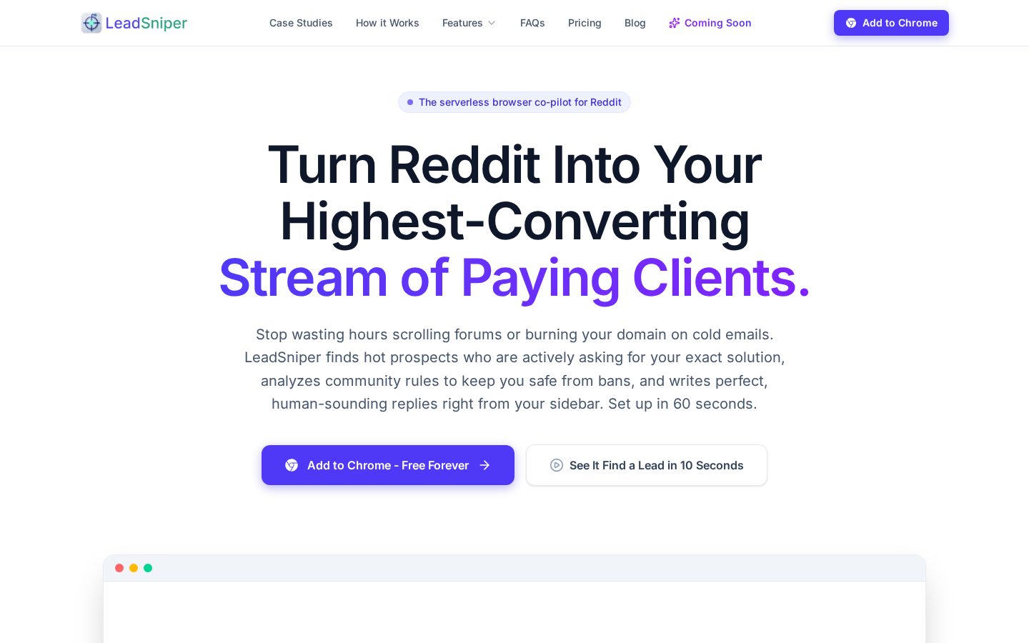 LeadSniper Pro Homepage