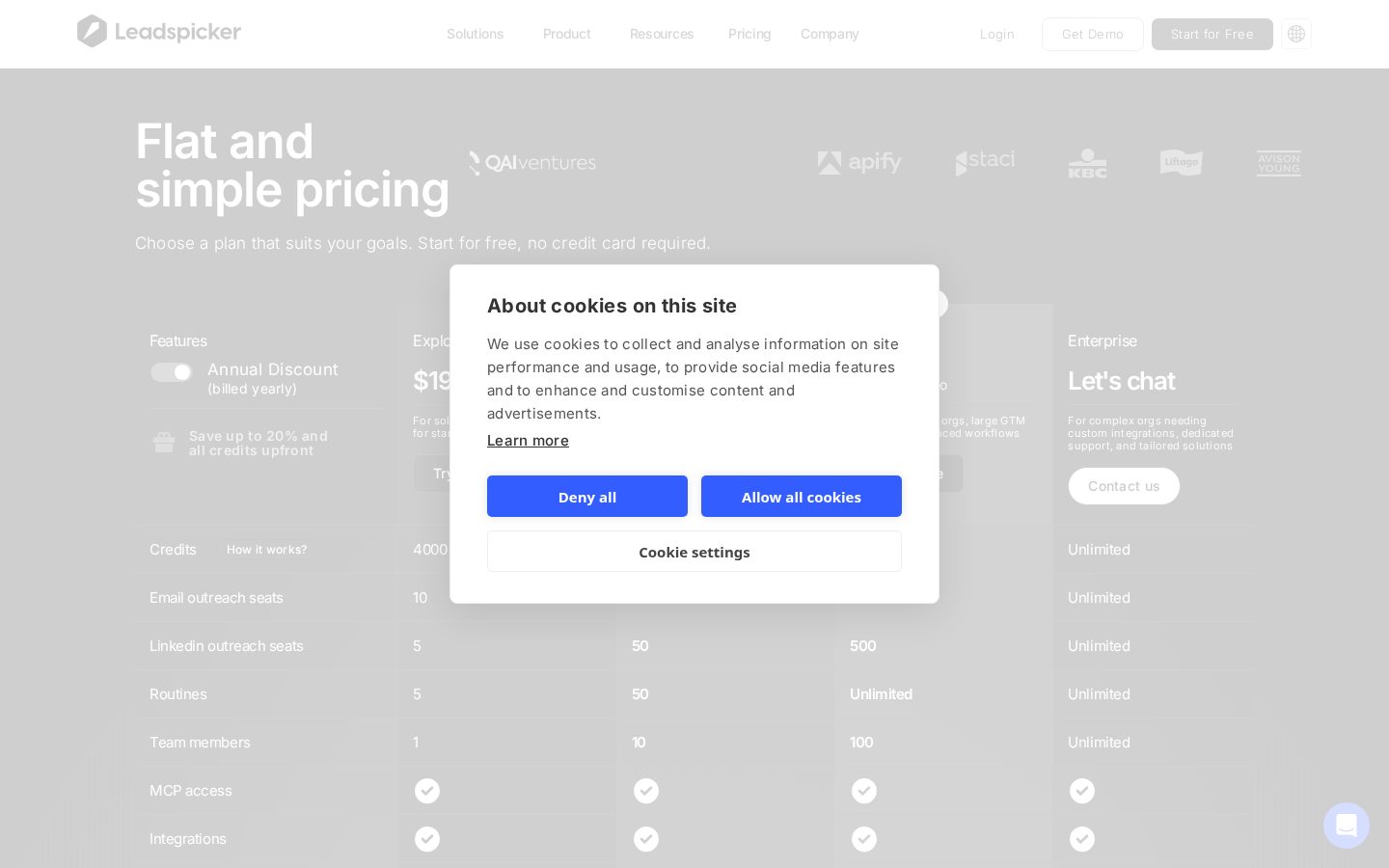 Leadspicker Pricing