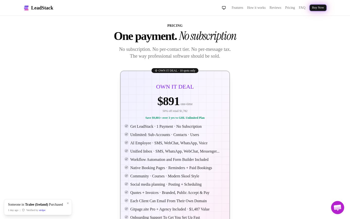 LeadStack.dev Pricing