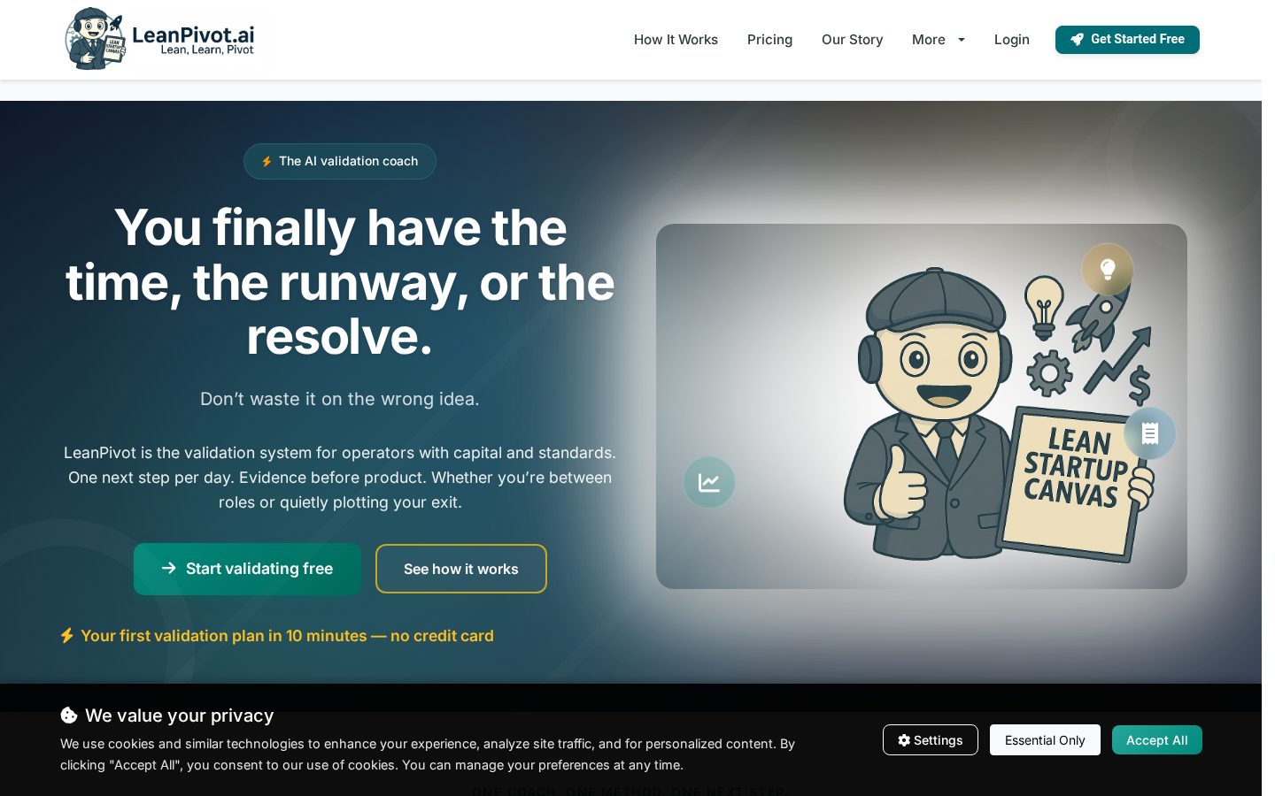 LeanPivot.ai Homepage