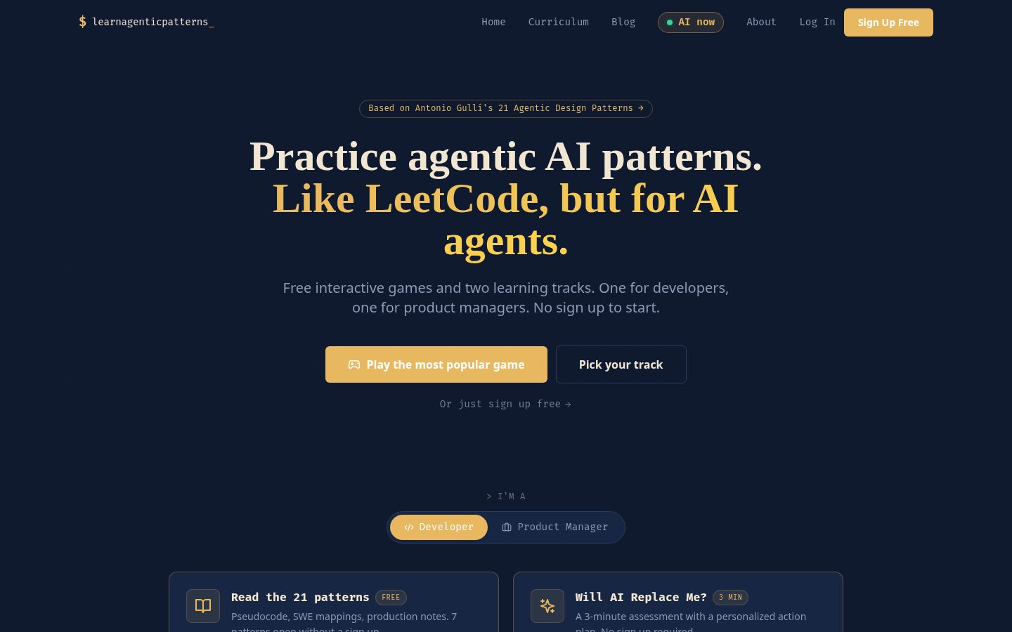Learn Agentic Patterns Homepage