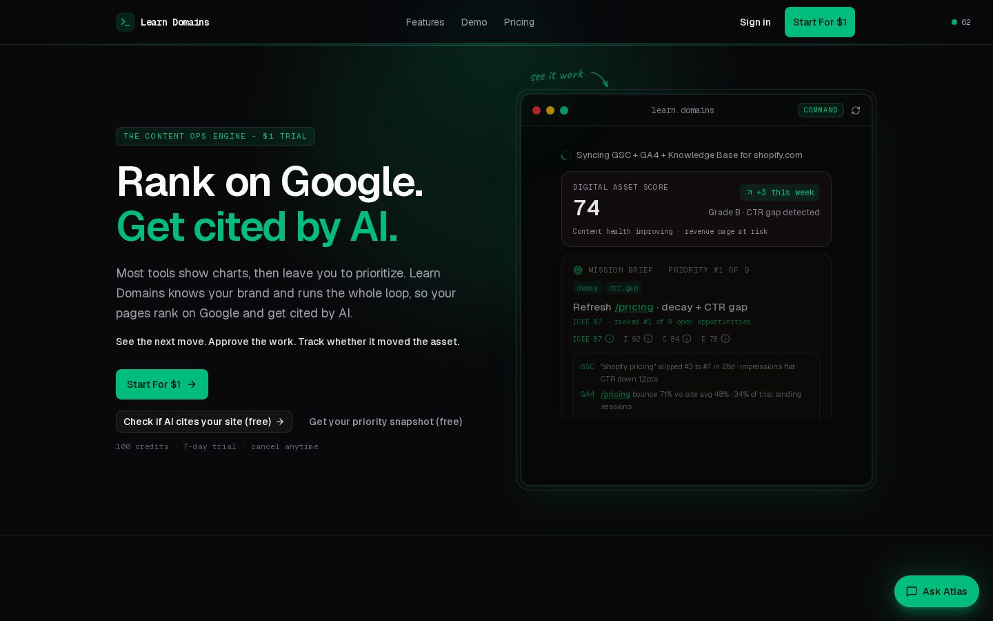 Learn Domains Homepage
