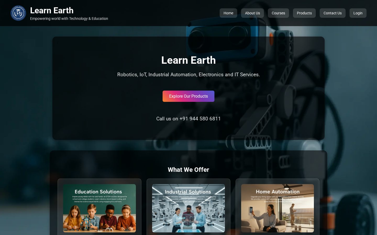 Learn Earth Homepage