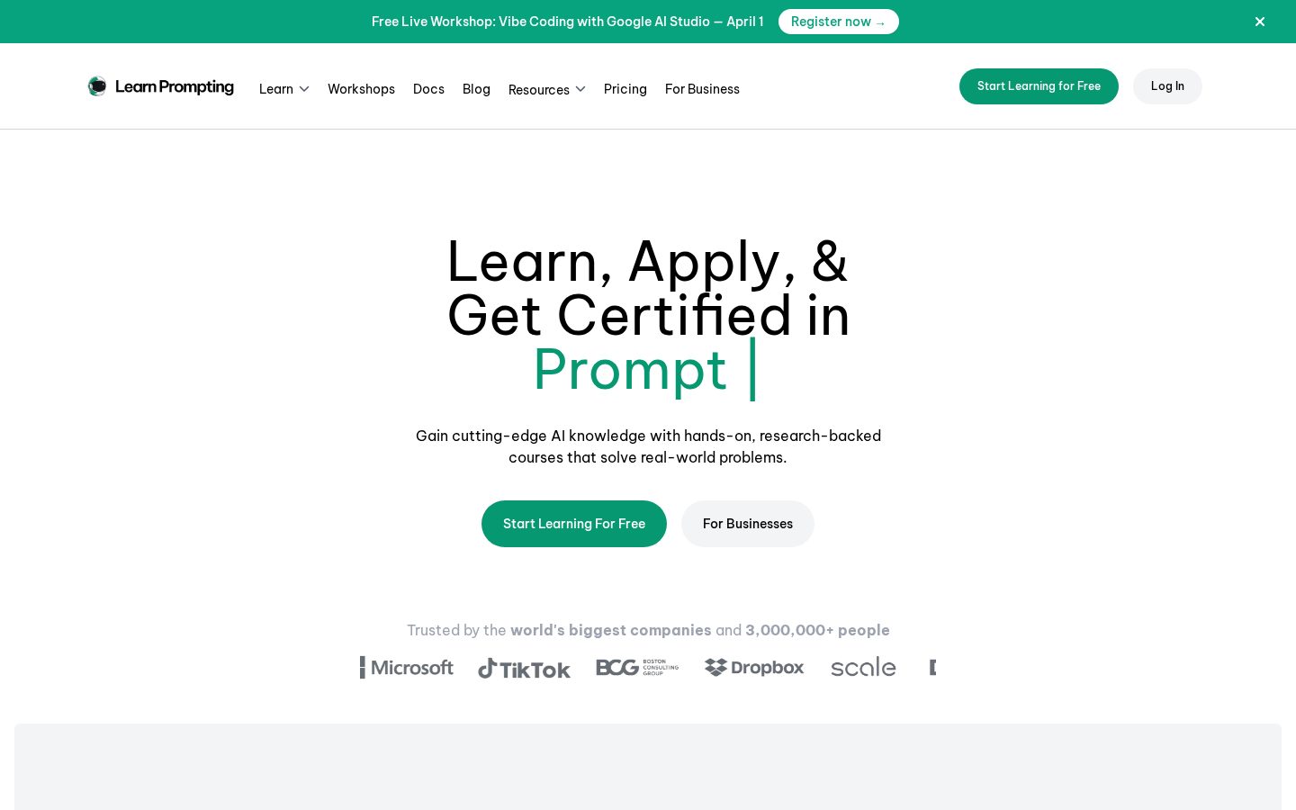 Learn Prompting Homepage