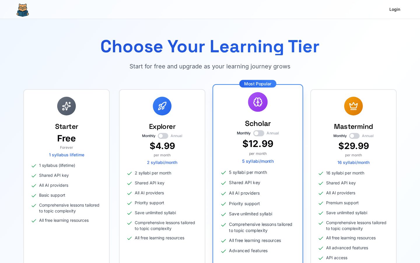 Learn With Meko Pricing