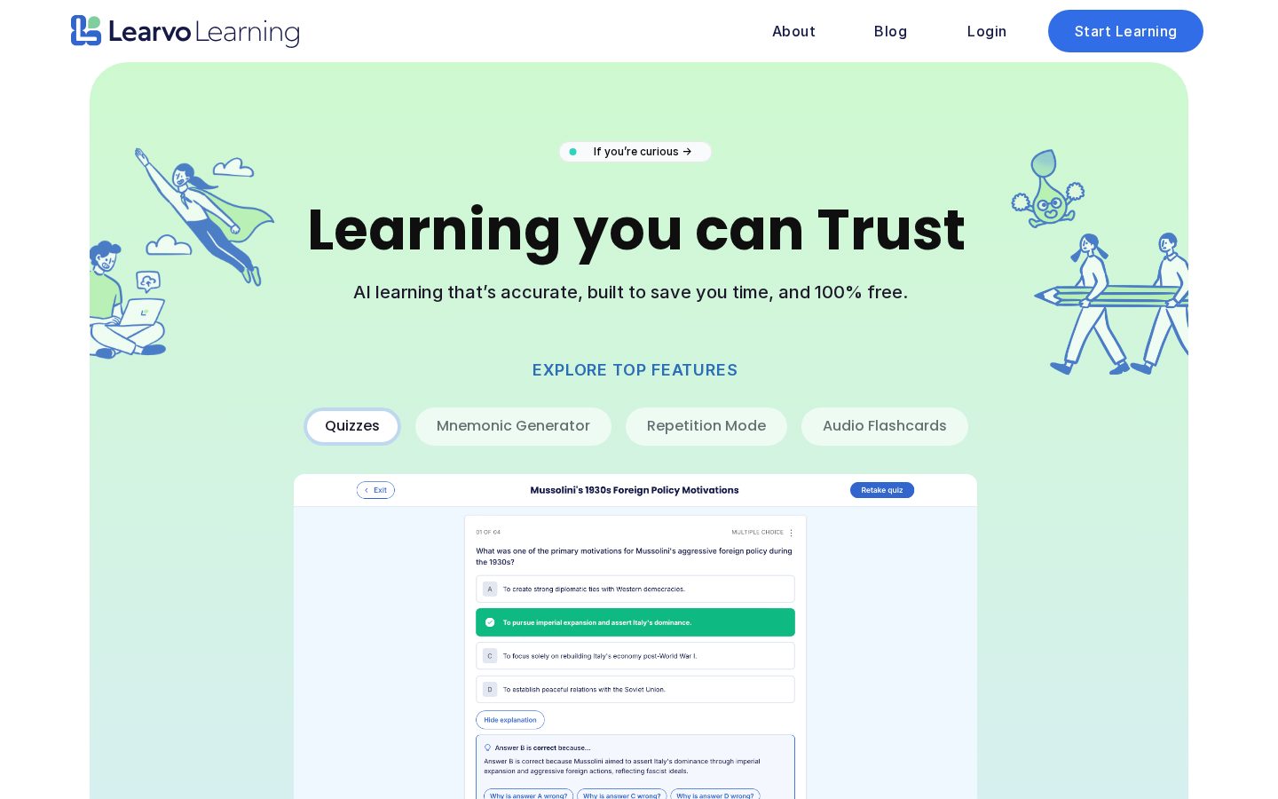Learvo Homepage