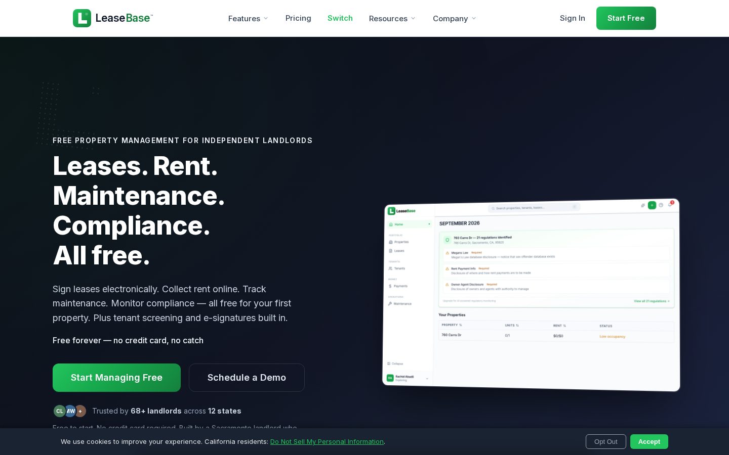 LeaseBase Homepage