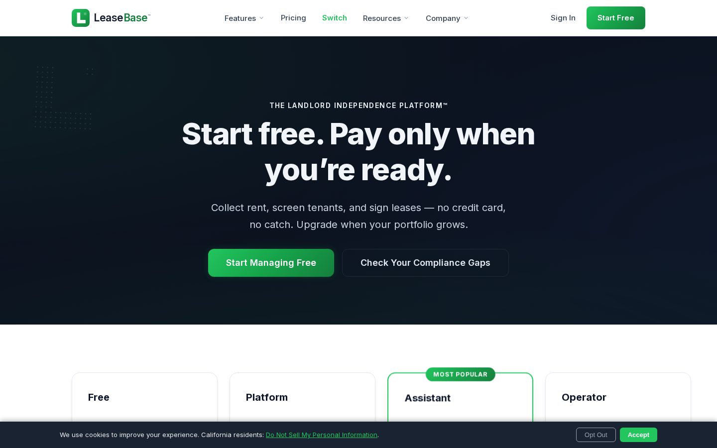 LeaseBase Pricing