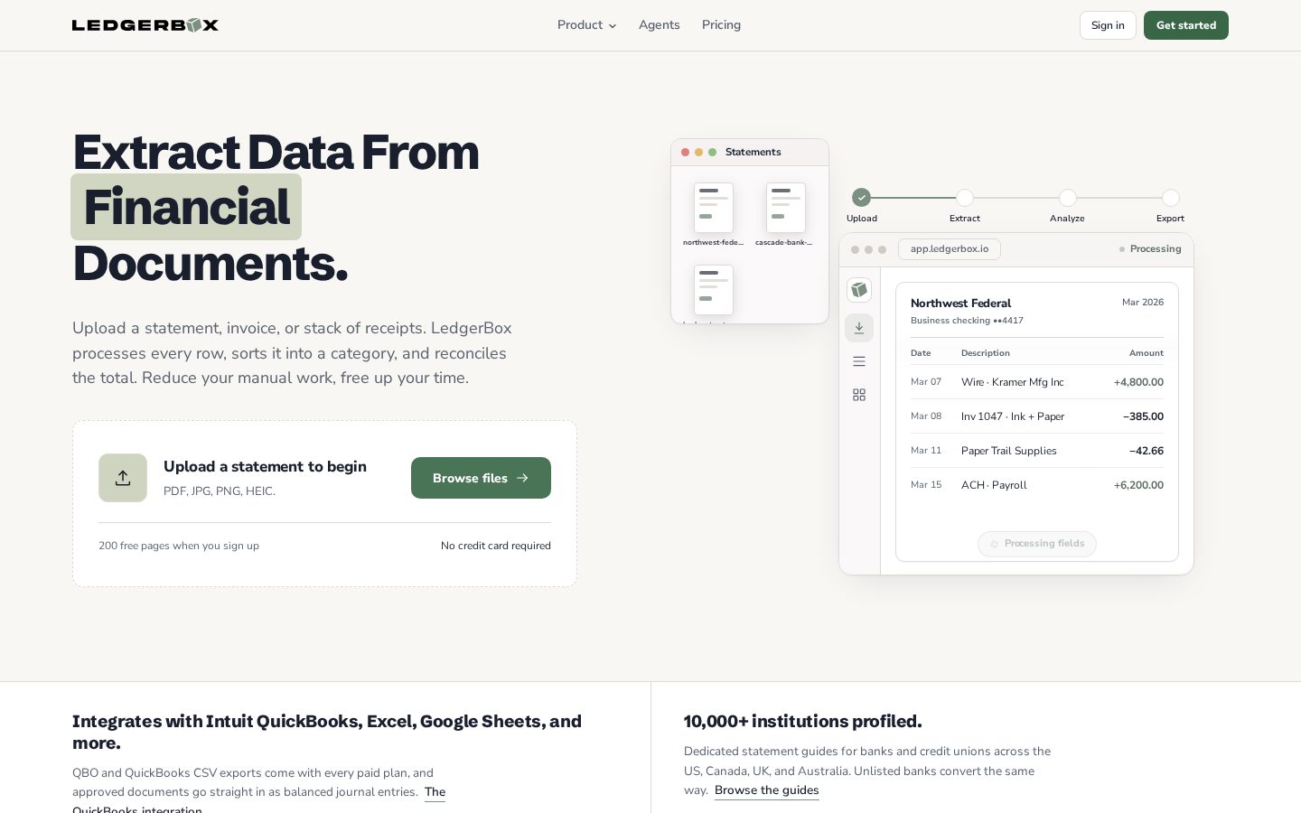 LedgerBox Homepage