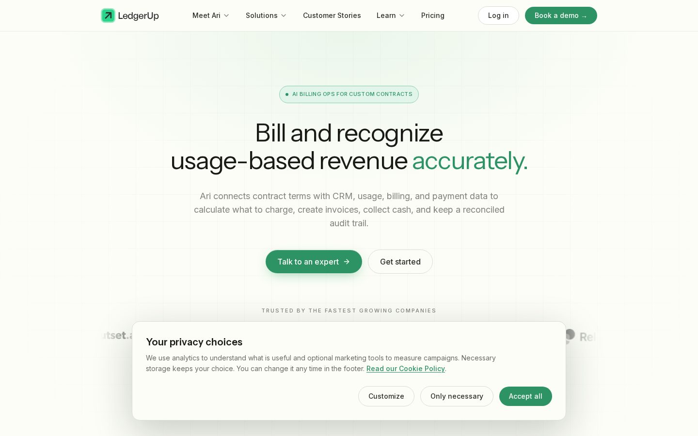 LedgerUp Homepage