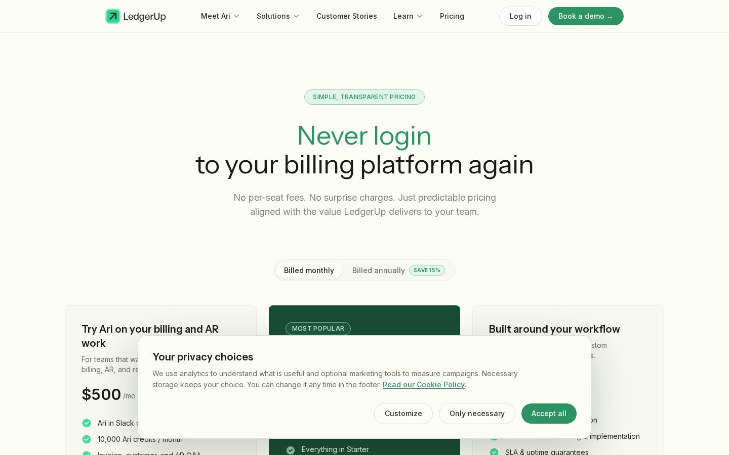 LedgerUp Pricing