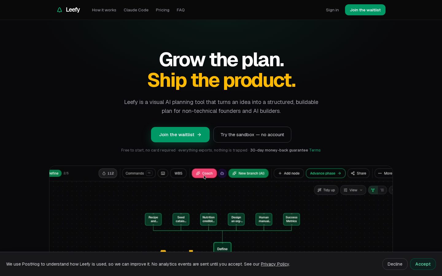 Leefy Homepage