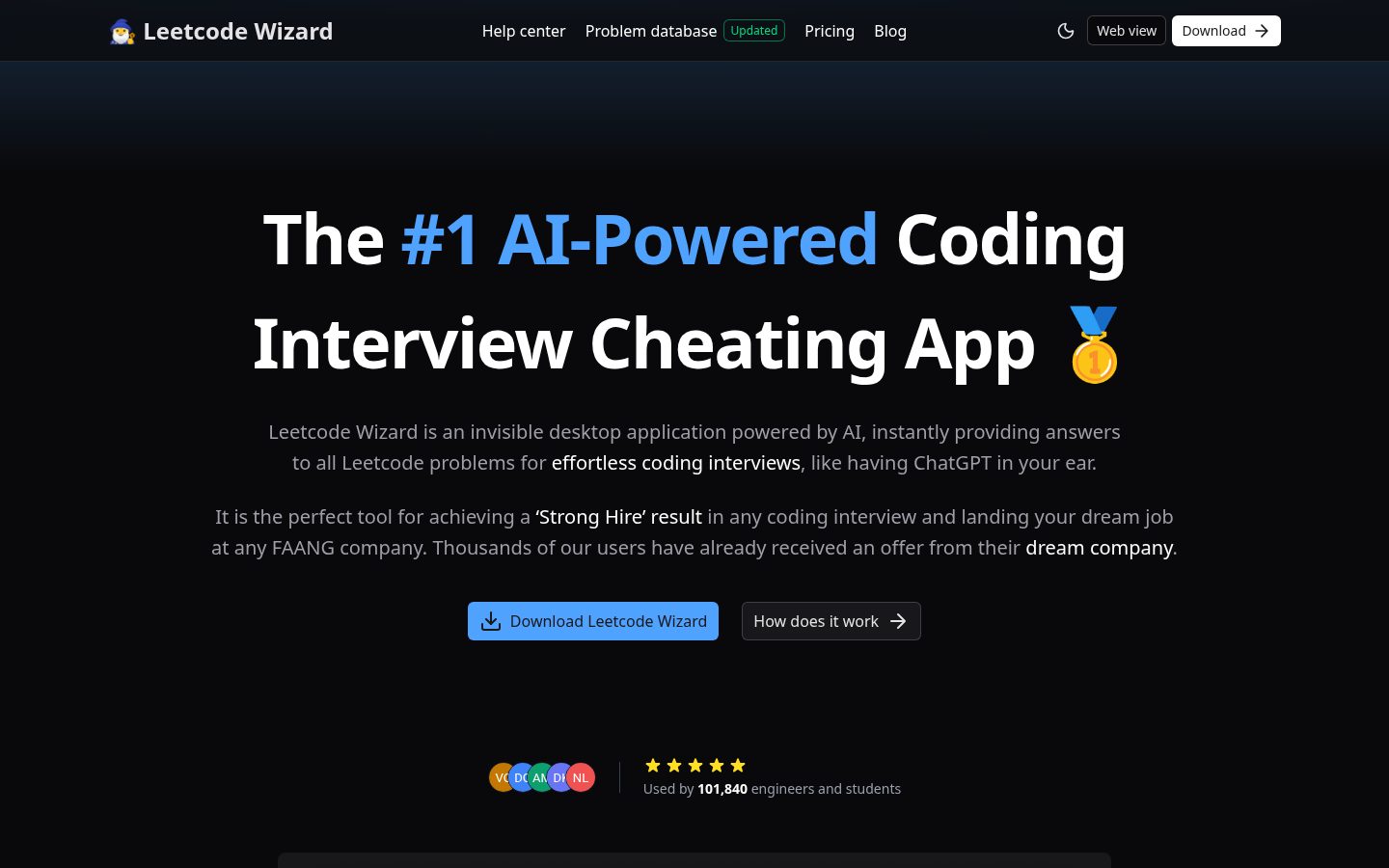 Leetcode Wizard Homepage