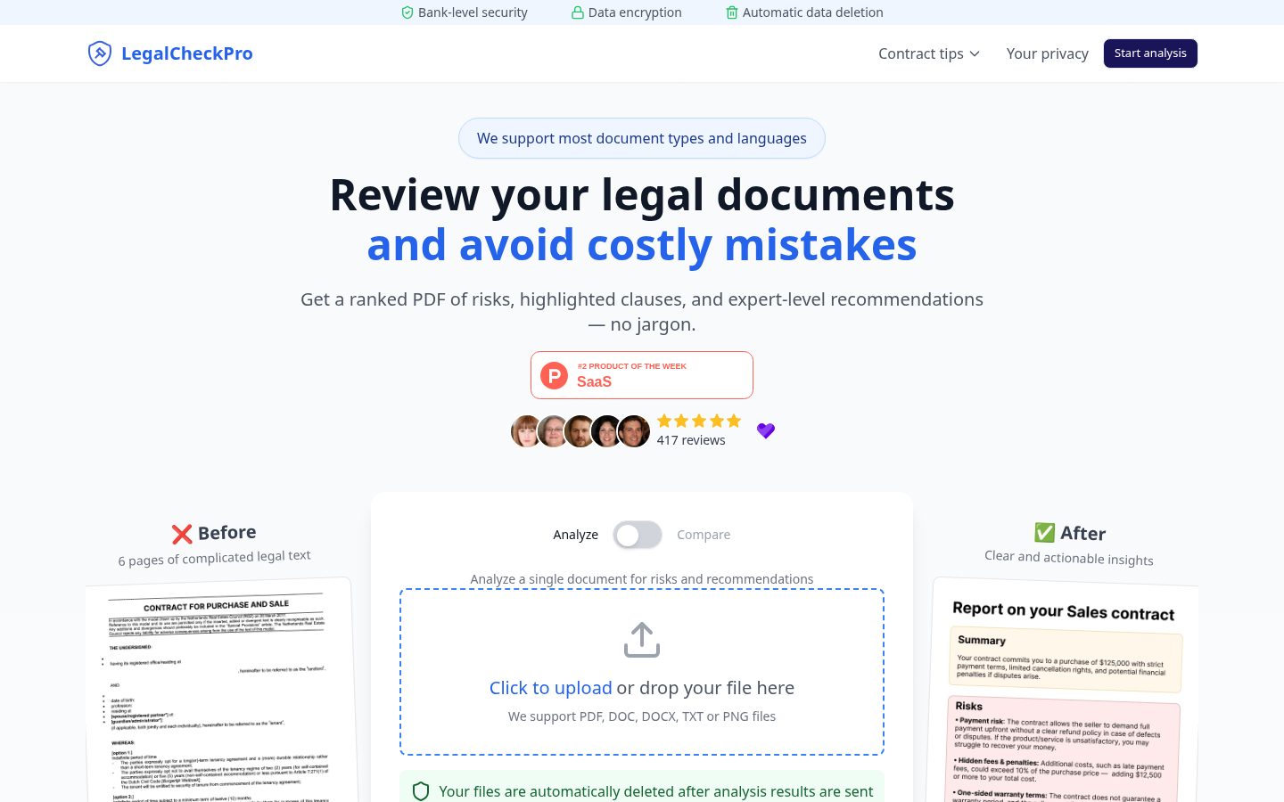 LegalCheckPro Homepage