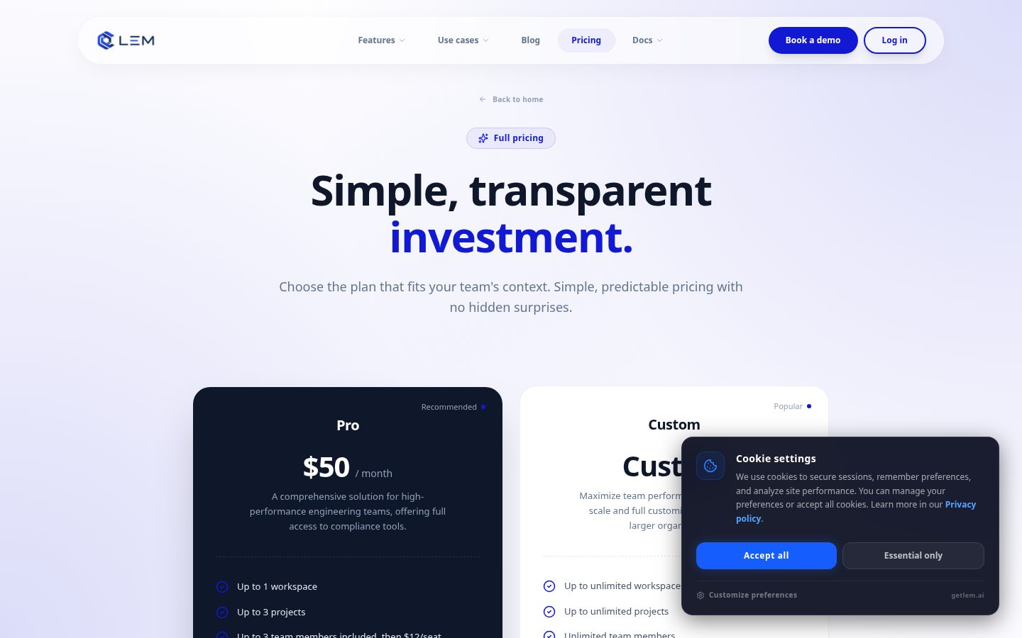 lem.ai Pricing