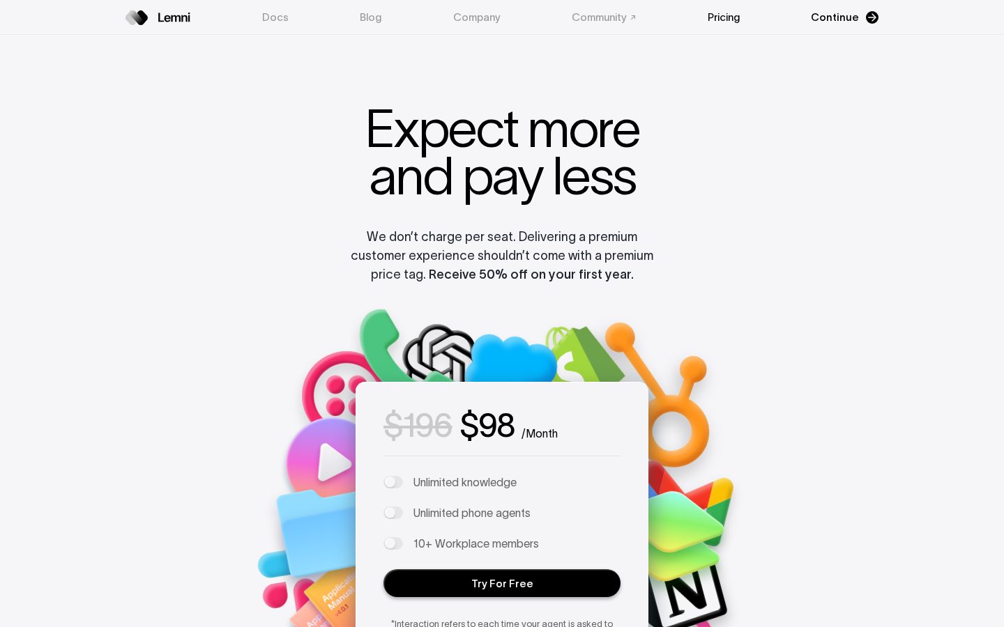 Lemni Pricing