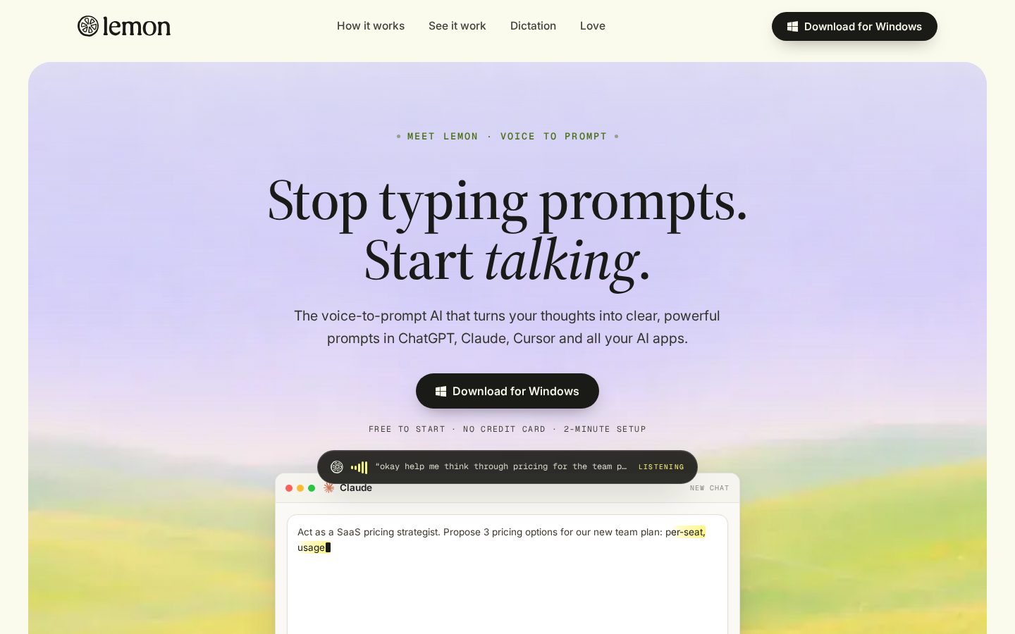 Lemon Homepage