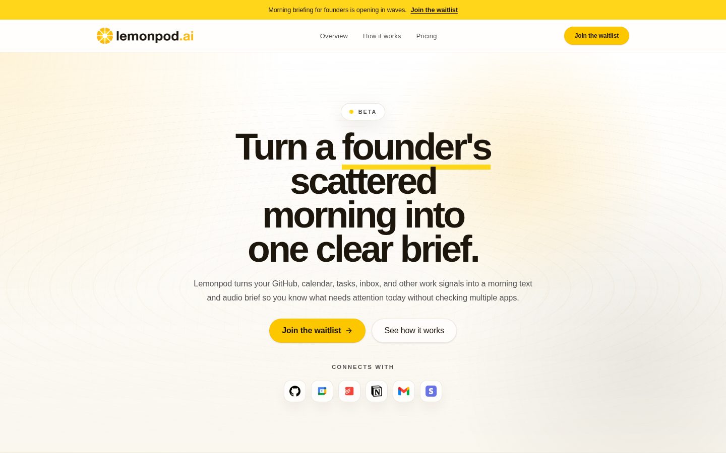 lemonpod.ai Homepage