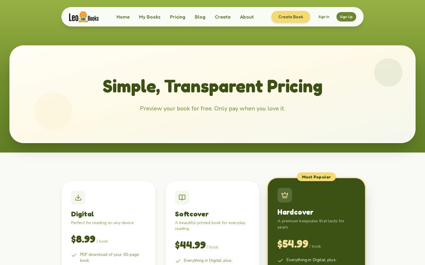 Leo Books Pricing
