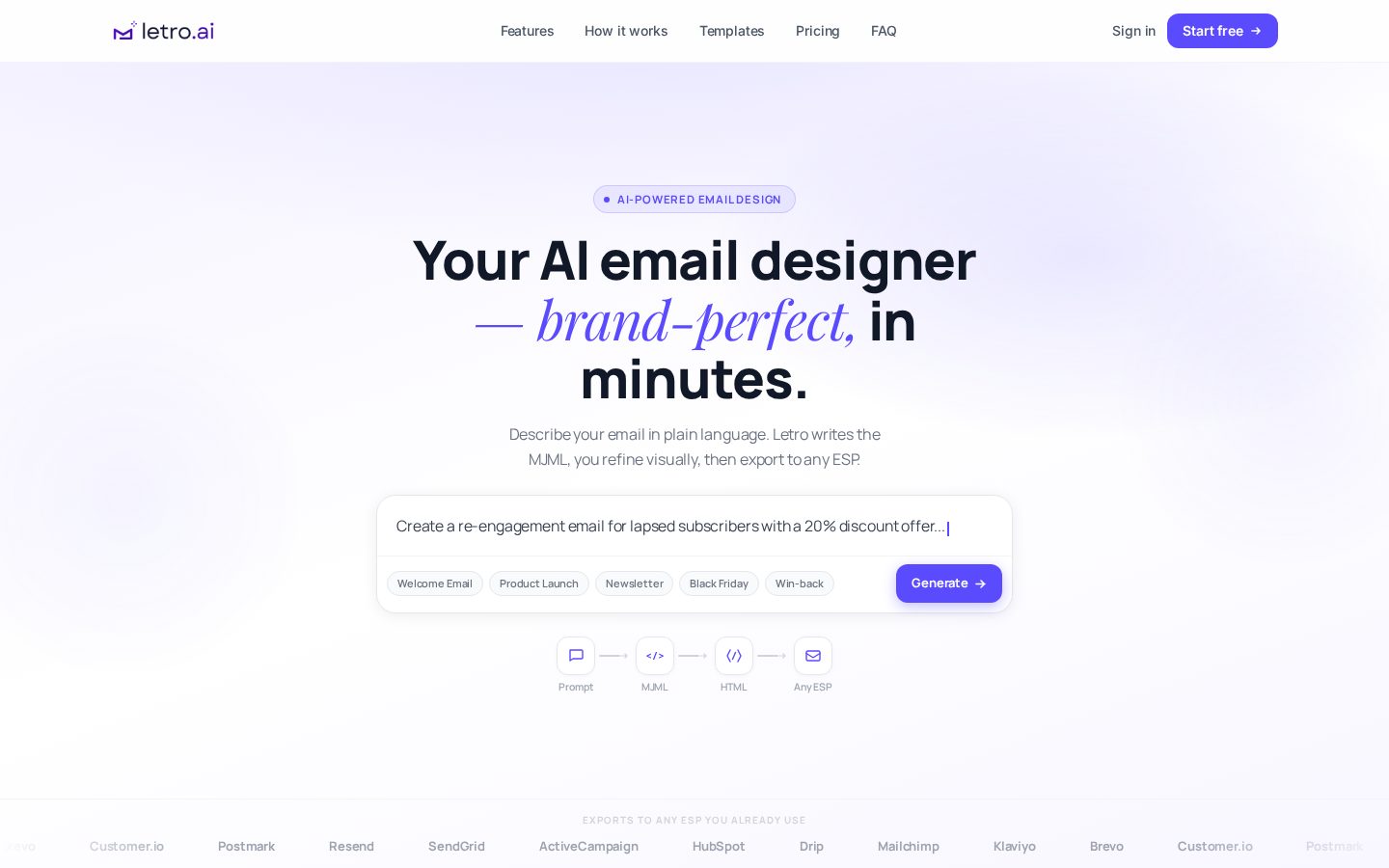 Letro Homepage