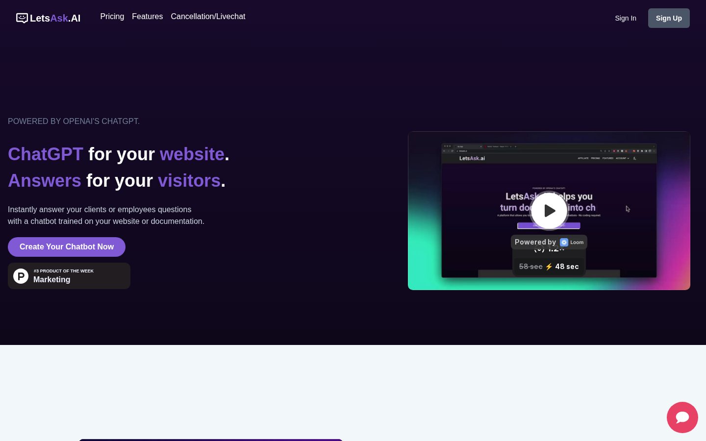 LetsAsk.AI Homepage