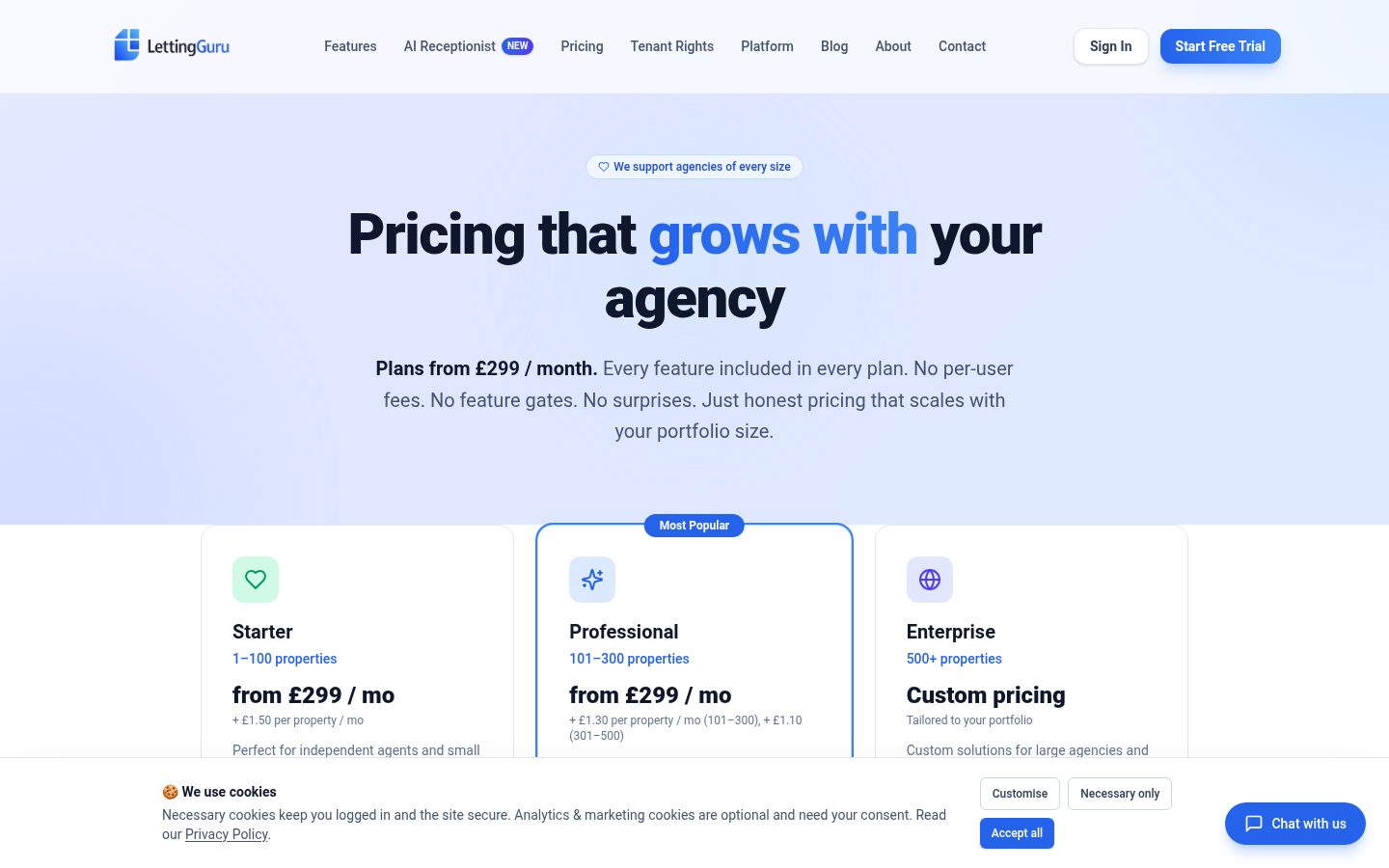 LettingGuru Pricing