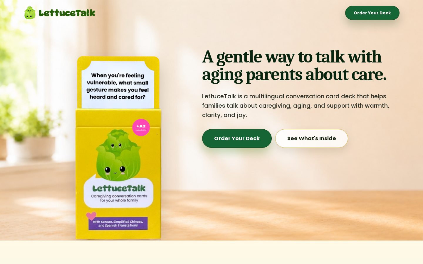 LettuceTalk Homepage