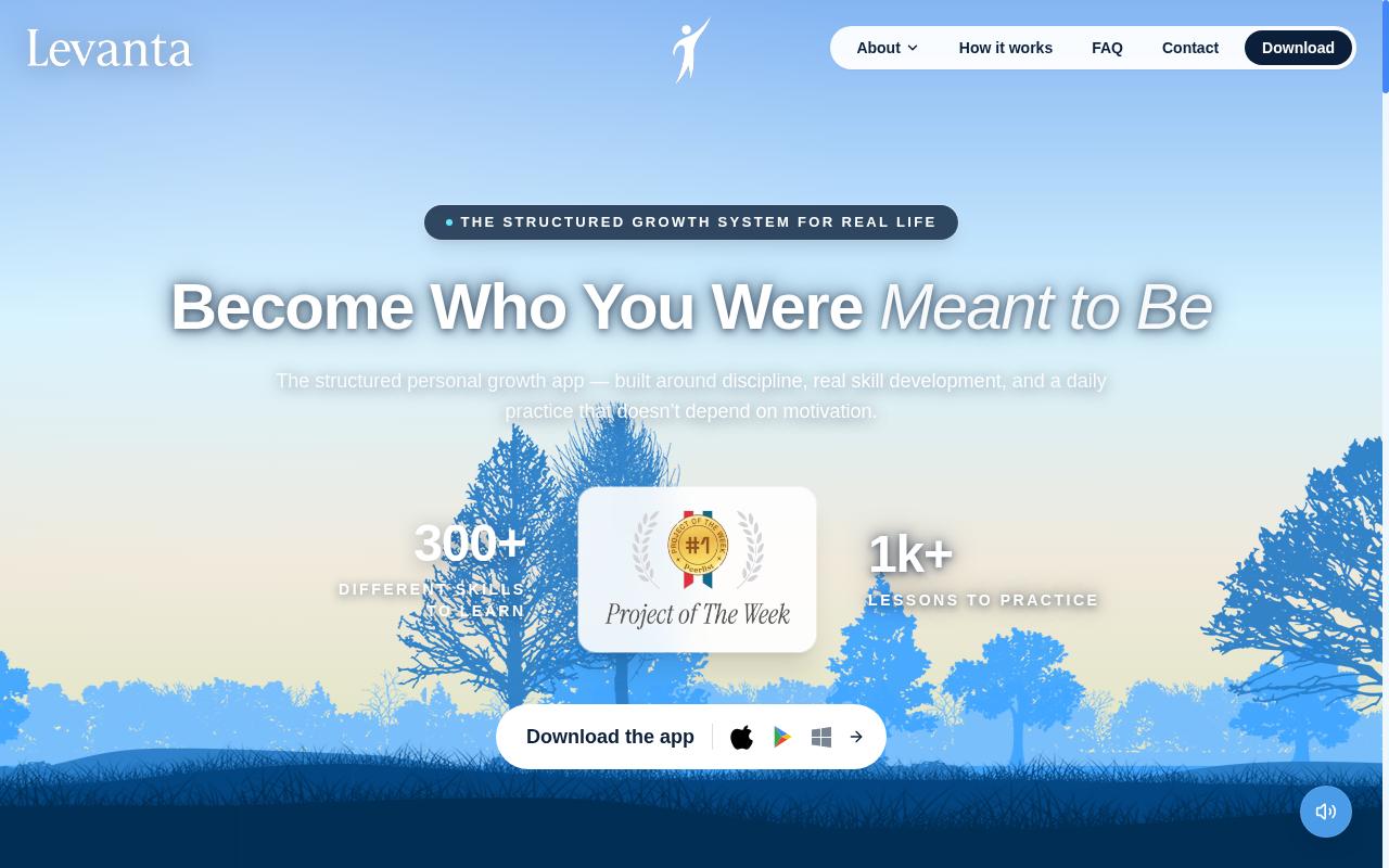 Levanta Homepage