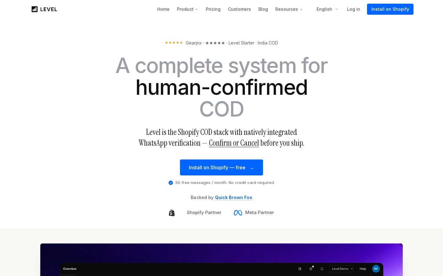 Level AI Homepage