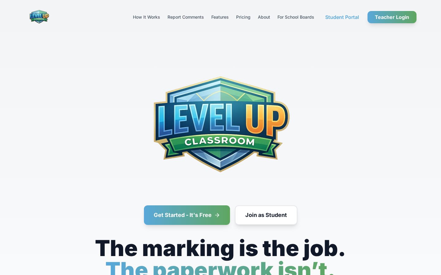 Level Up Classroom Homepage