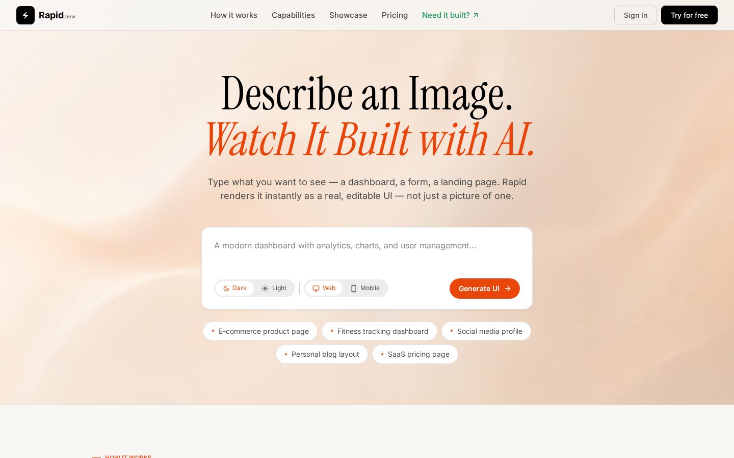 Lexica AI Homepage
