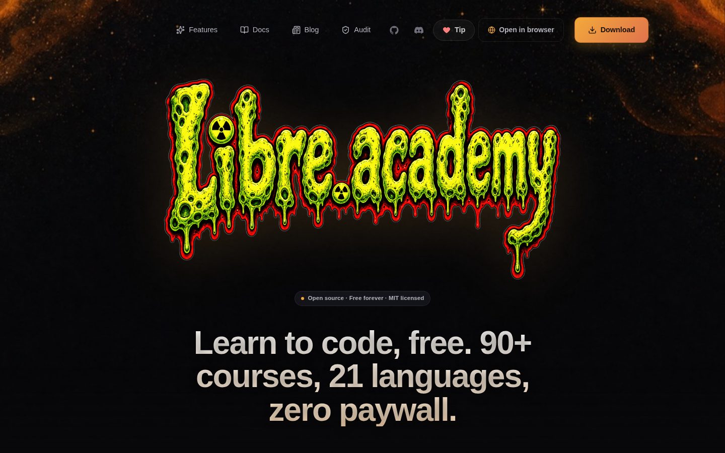Libre Academy Homepage
