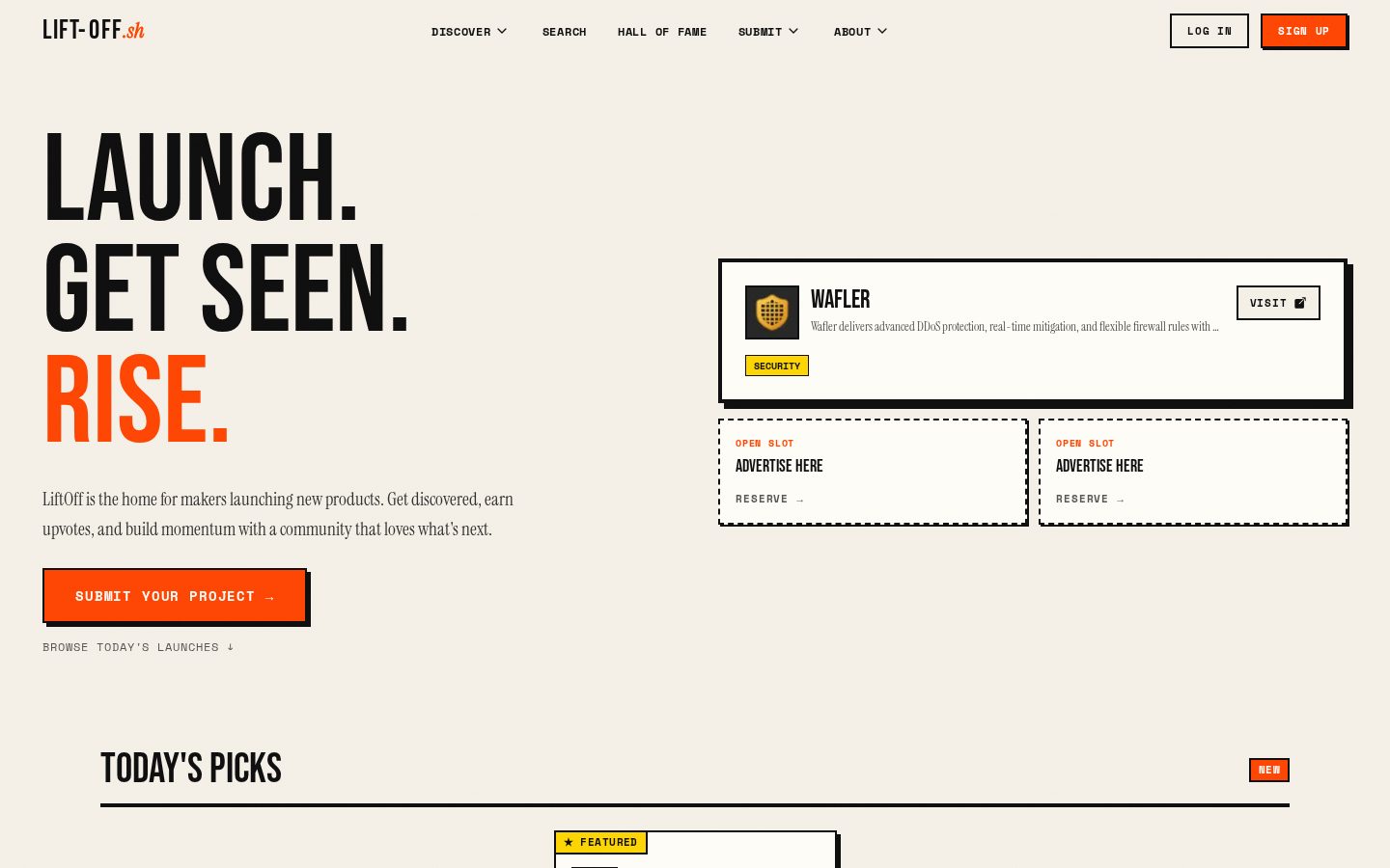 LiftOff Directory Homepage