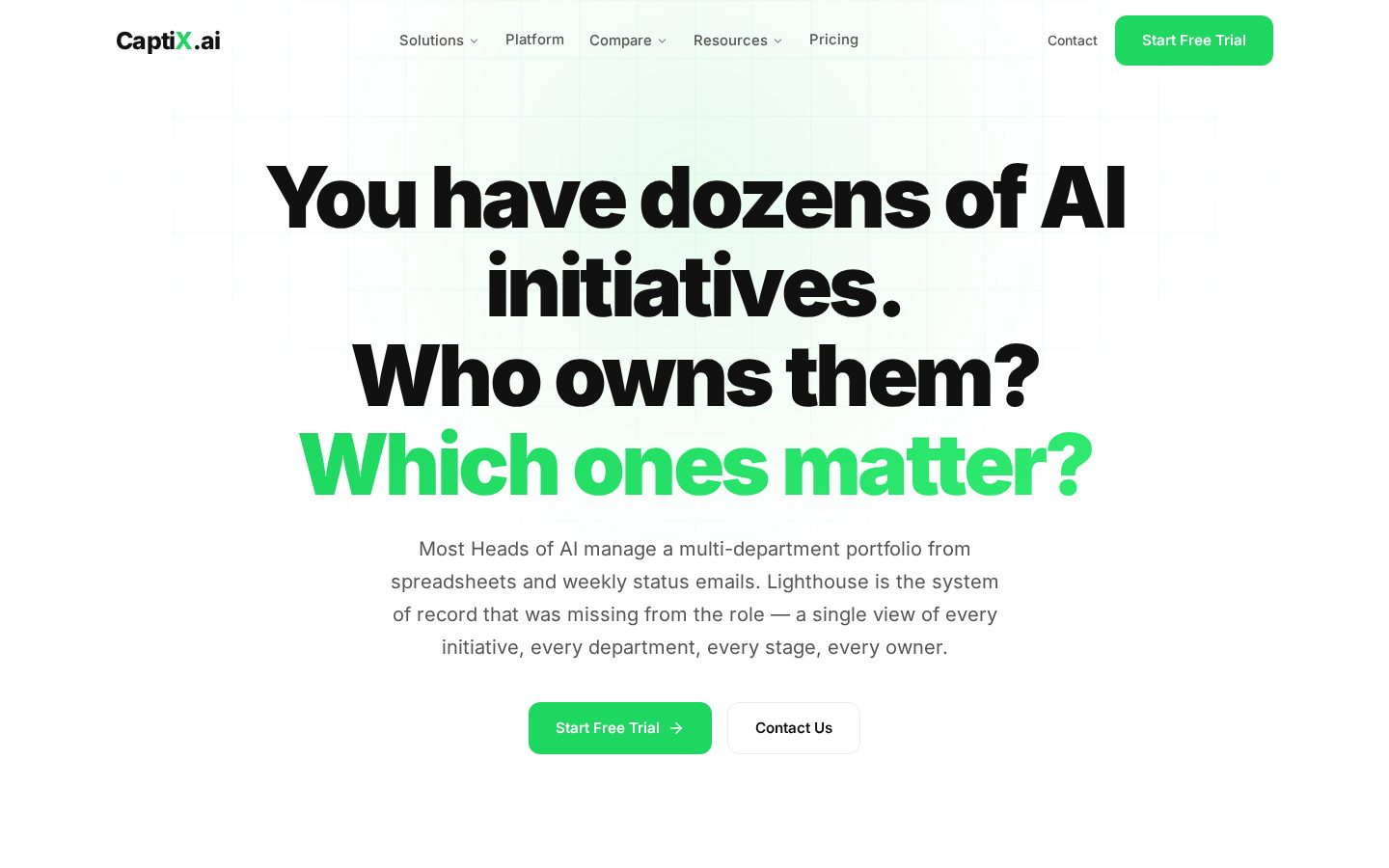 Lighthouse by CaptiX.ai Homepage