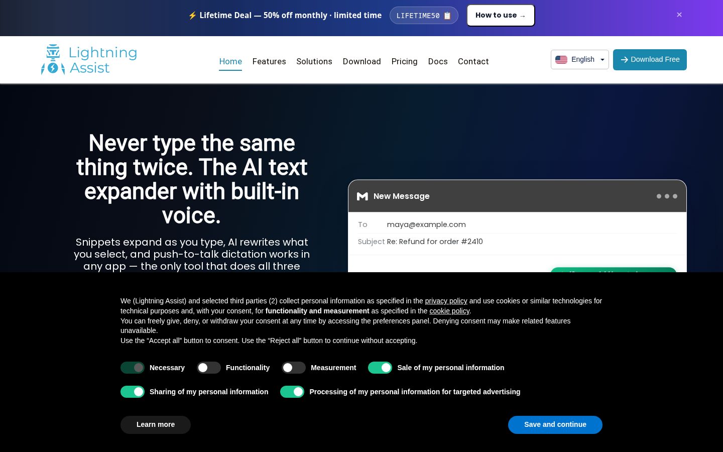 Lightning Assist Homepage