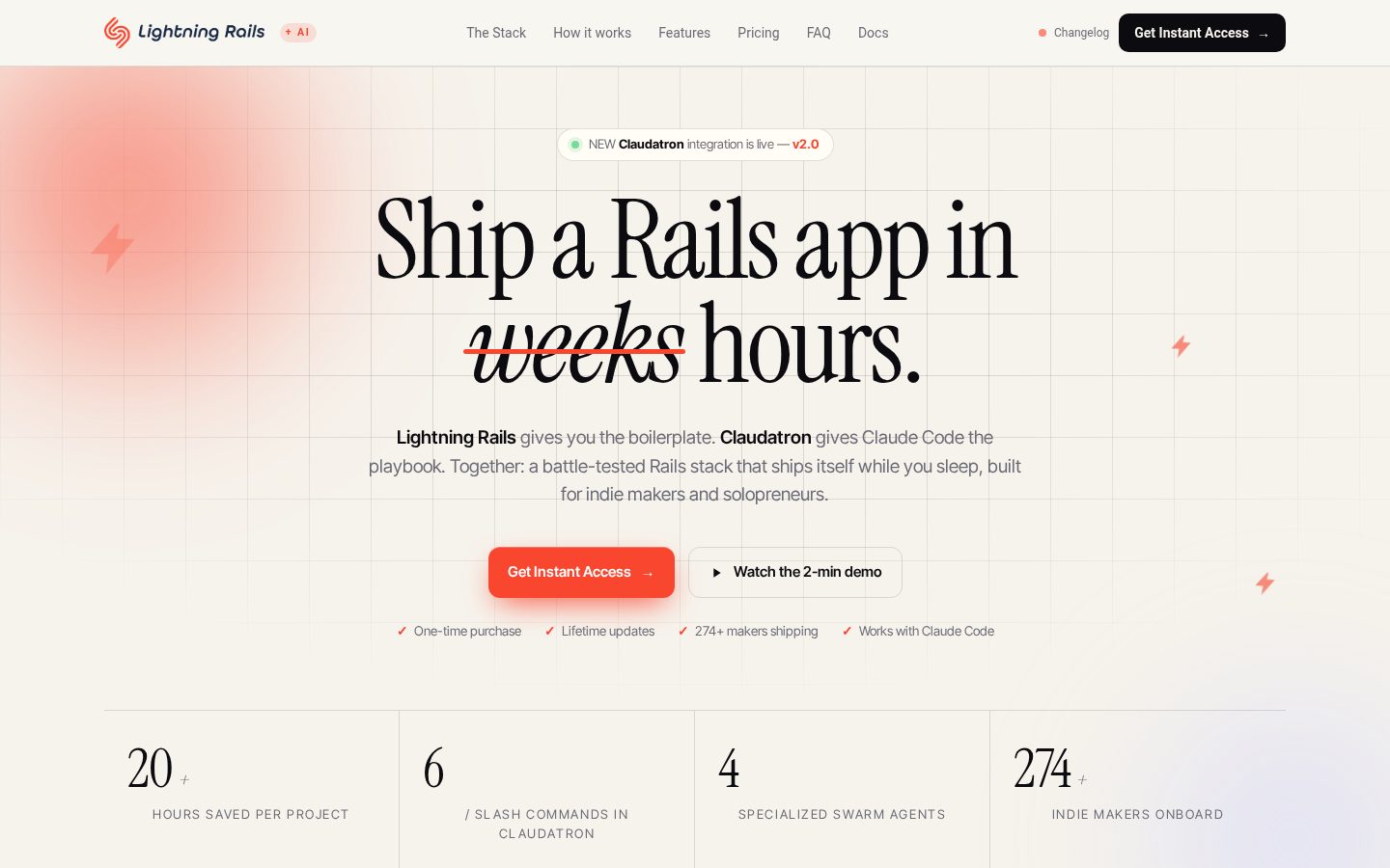 Lightning Rails Homepage