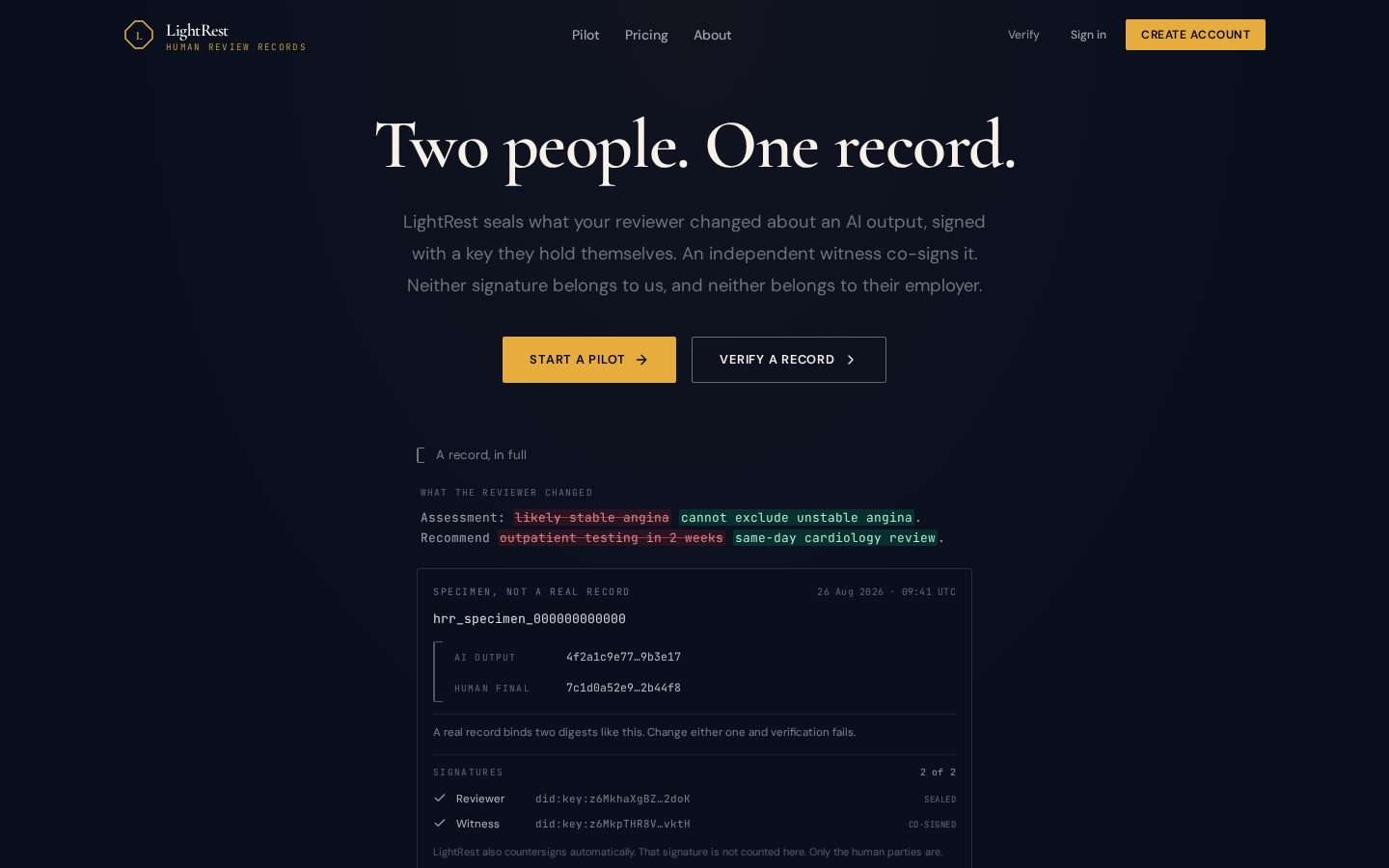 LightRest Homepage