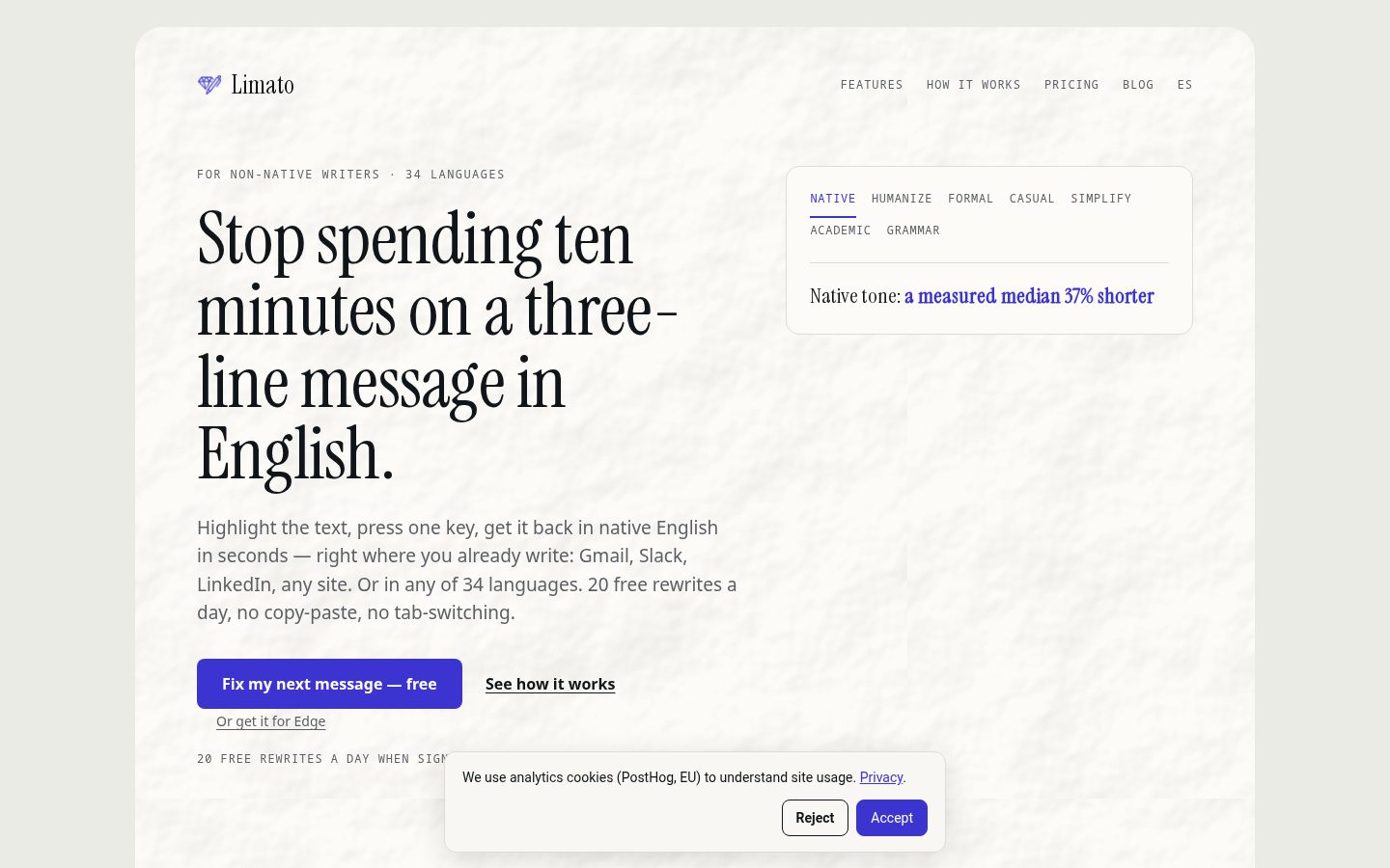 Limato Homepage