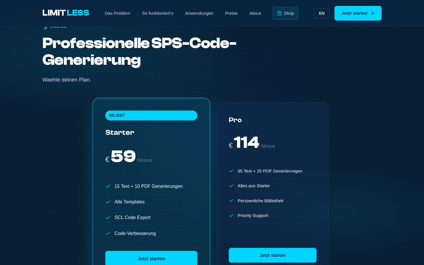 LIMITLESS Pricing