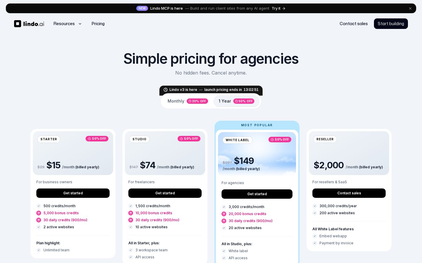 Lindo.ai Pricing