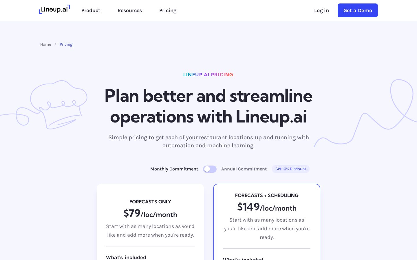 Lineup.ai Pricing
