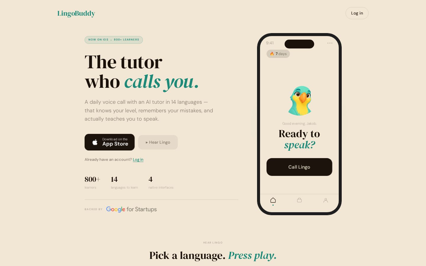 LingoBuddy Homepage