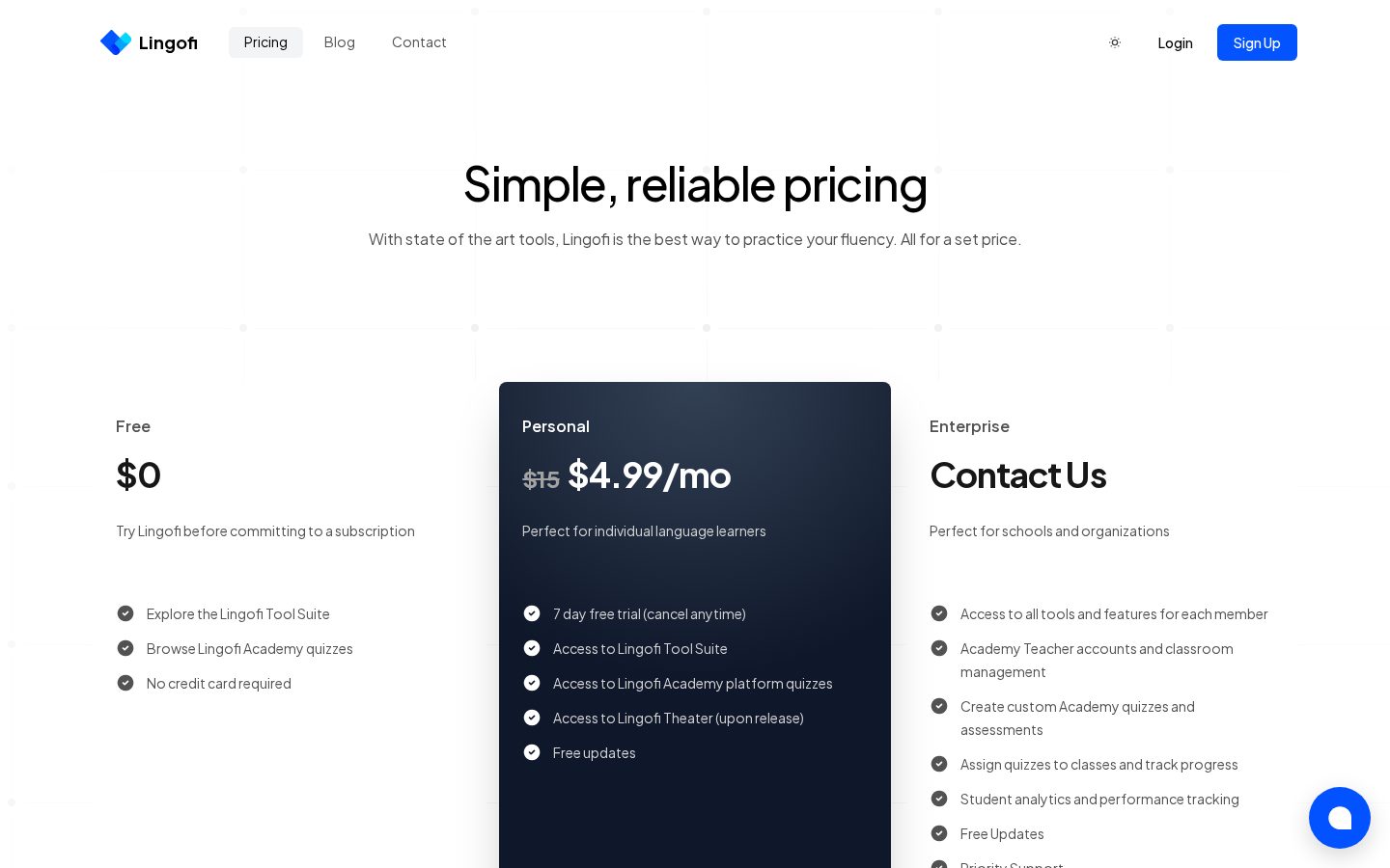 Lingofi Pricing