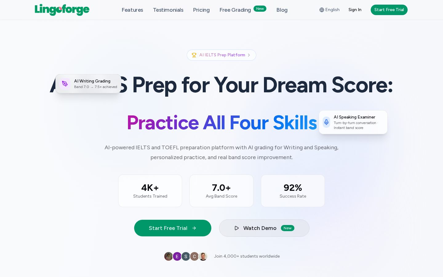 LingoForge Homepage