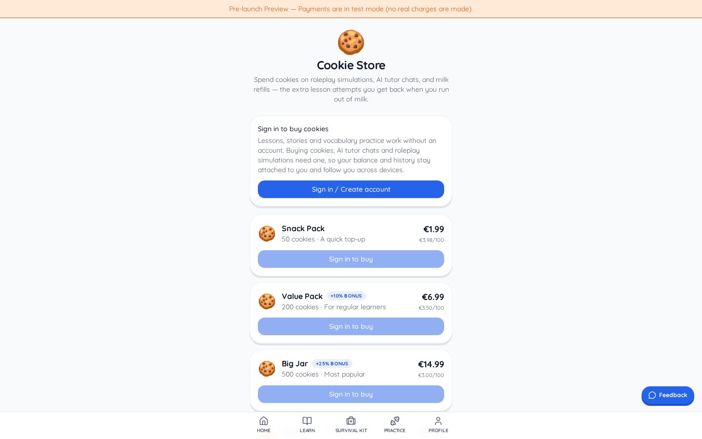LingoNibble Pricing