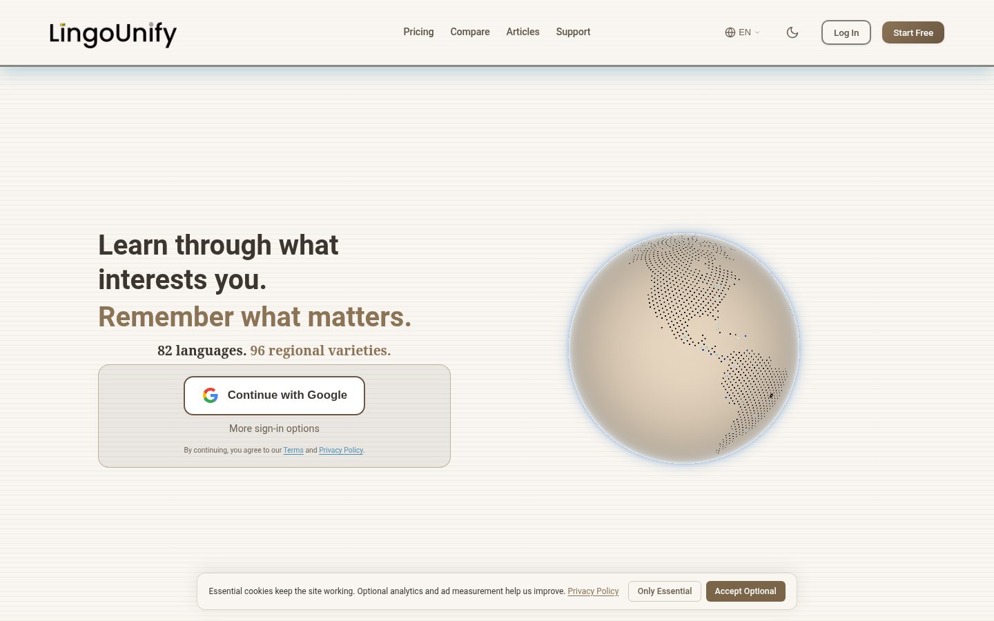 LingoUnify Homepage