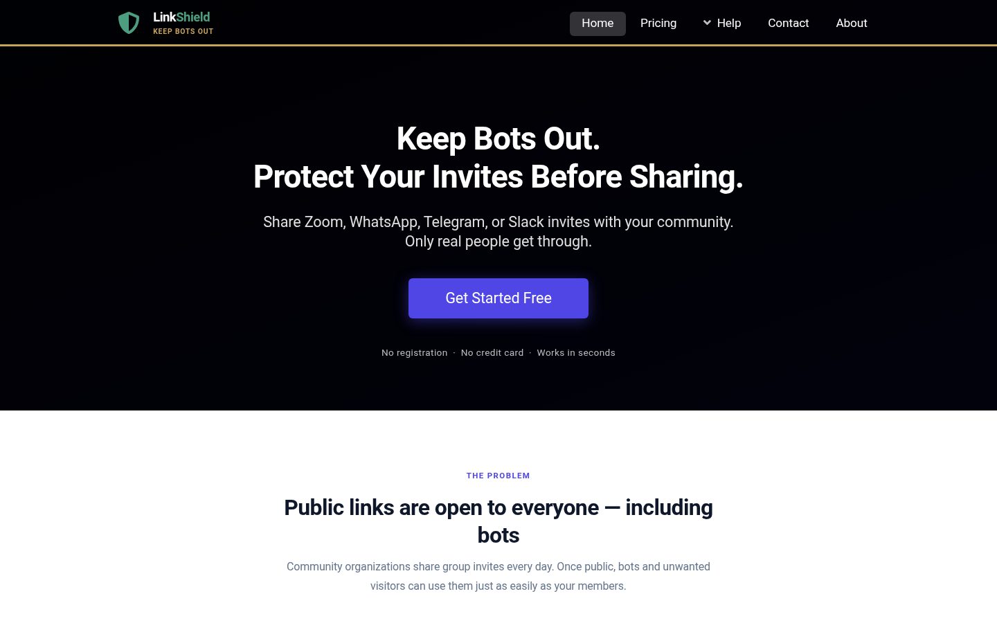 Link Shield Homepage