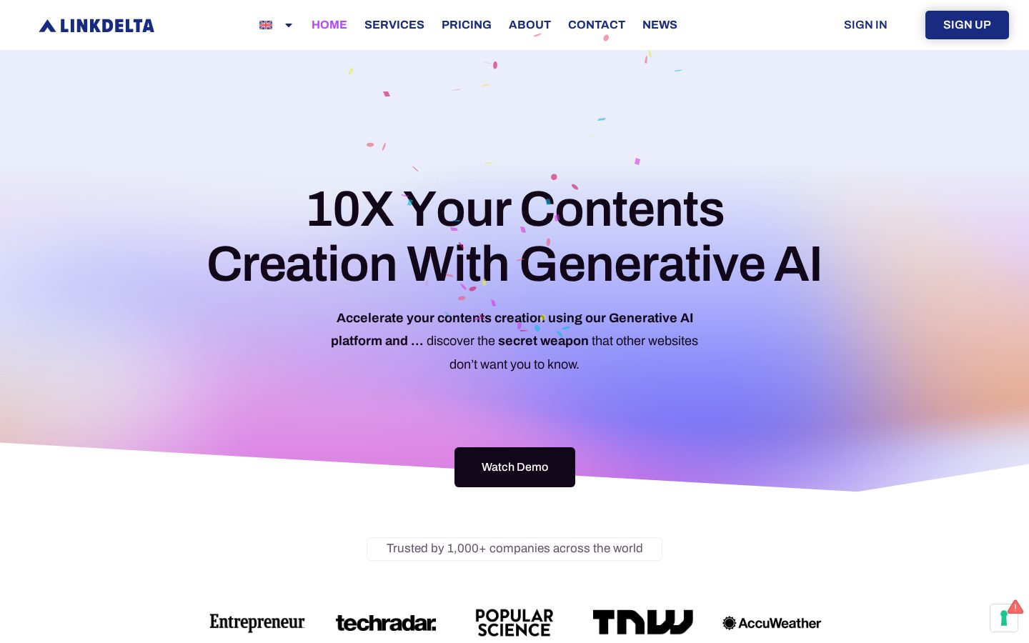 Linkdelta Homepage