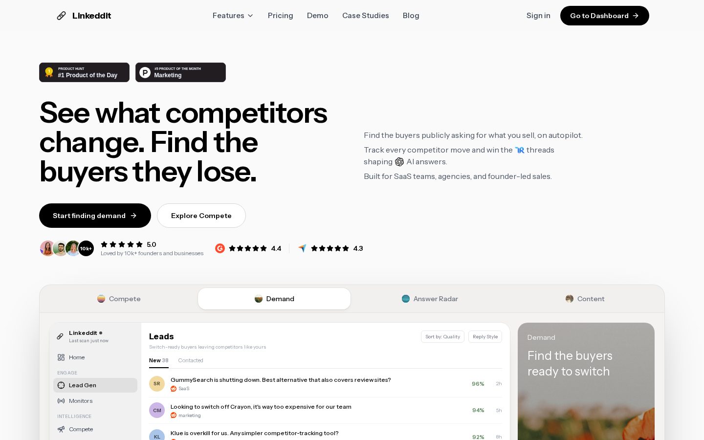 Linkeddit Homepage